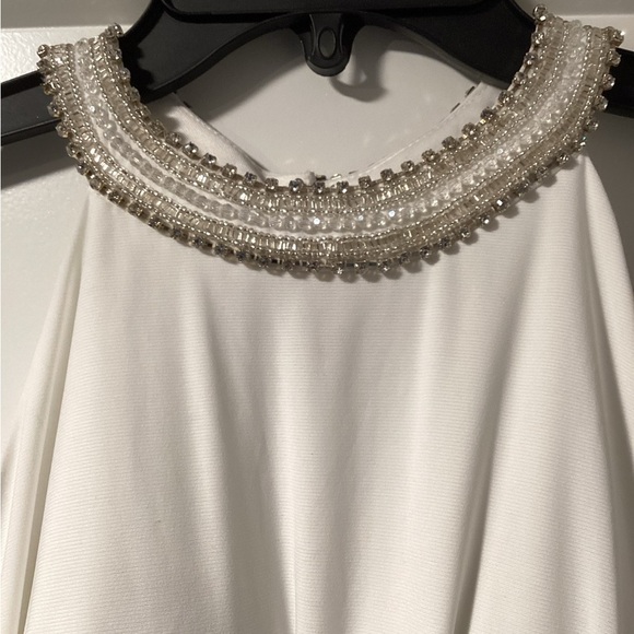 Ieena MacDuggal Beaded Halter Jersey Evening Gown Size 6 - Picture 6 of 10